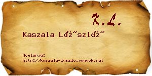 Kaszala László névjegykártya