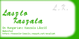 laszlo kaszala business card