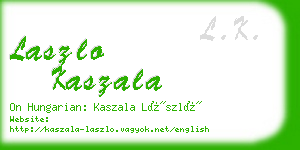 laszlo kaszala business card